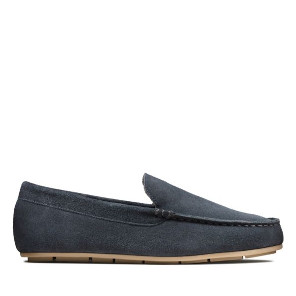 Clarks Mens Interior Cheer Slippers Navy | USA-9482506